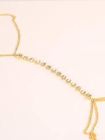 Ig Style Simple Style Solid Color Zinc Alloy Inlay Rhinestones Women's Body Chain main image 3