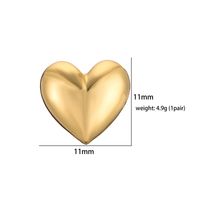 Casual Vintage Style Simple Style Heart Shape Copper 18k Gold Plated Earrings Necklace In Bulk main image 2