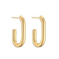 1 Paire Décontractée Style Vintage Style Simple Forme En U Forme En V Tourner Placage Le Cuivre Plaqué Or 18k Des Boucles D'oreilles Boucles D'oreilles main image 8