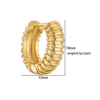 1 Pair Casual Vintage Style Simple Style U Shape V Shape Twist Plating Copper 18k Gold Plated Earrings Ear Studs main image 3