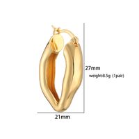 1 Pair Casual Vintage Style Simple Style U Shape V Shape Twist Plating Copper 18k Gold Plated Earrings Ear Studs main image 5