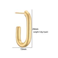 1 Pair Casual Vintage Style Simple Style U Shape V Shape Twist Plating Copper 18k Gold Plated Earrings Ear Studs main image 2