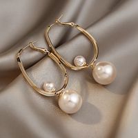 1 Pair Elegant Solid Color Plating Alloy Gold Plated Drop Earrings main image 5