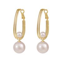 1 Pair Elegant Solid Color Plating Alloy Gold Plated Drop Earrings main image 4