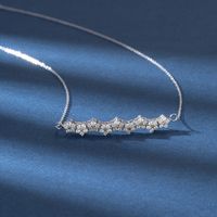 Basic Classic Style Geometric Sterling Silver Zircon Necklace In Bulk main image 1