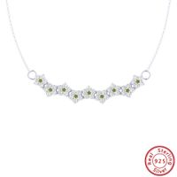 Basic Classic Style Geometric Sterling Silver Zircon Necklace In Bulk main image 3