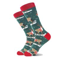 Unisex Christmas Santa Claus Cotton Crew Socks A Pair sku image 14