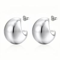 1 Pair Vintage Style Water Droplets Plating Stainless Steel 18k Gold Plated Ear Studs main image 3