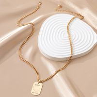 Einfacher Stil Quadrat Herzform Legierung Überzug Frau Männer Halskette Mit Anhänger main image 3