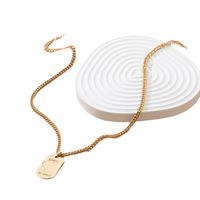 Einfacher Stil Quadrat Herzform Legierung Überzug Frau Männer Halskette Mit Anhänger main image 2
