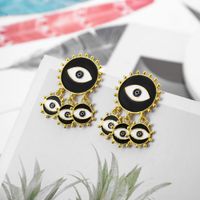 1 Pair Basic Eye Plating Metal Gold Plated Drop Earrings main image 6