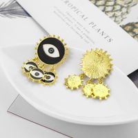 1 Pair Basic Eye Plating Metal Gold Plated Drop Earrings main image 4