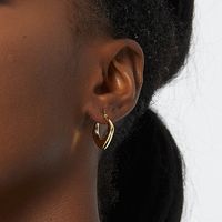 1 Pair Vacation Streetwear Commute Solid Color Plating Copper 18k Gold Plated Hoop Earrings main image 6