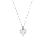 Stainless Steel 18K Gold Plated Luxurious Enamel Plating Heart Shape Pendant Necklace main image 2