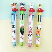 Christmas Gift Christmas Tree Reindeer Cute Cartoon 6 Colors Press Ballpoint Pen Style Random sku image 7