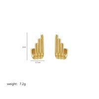 1 Pair Simple Style Lines Plating Stainless Steel 18K Gold Plated Ear Studs sku image 2