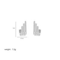 1 Pair Simple Style Geometric Star Plating 304 Stainless Steel Copper Earrings sku image 3