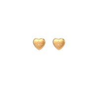 1 Pair Cute Heart Shape Enamel Plating Inlay Stainless Steel Zircon 18K Gold Plated Ear Studs main image 2