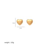 1 Pair Cute Heart Shape Enamel Plating Inlay Stainless Steel Zircon 18K Gold Plated Ear Studs sku image 5