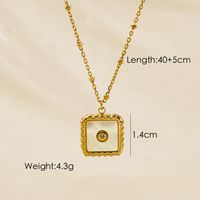 Retro Heart Shape 304 Stainless Steel Natural Stone 14K Gold Plated Shell Pendant Necklace Necklace In Bulk sku image 5