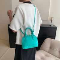 Women's Small All Seasons Felt Cloth Solid Color Streetwear Shell Zipper Shoulder Bag Handbag Dome Bag main image 5