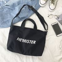 Women's Streetwear Letter Canvas Shopping Bags sku image 1