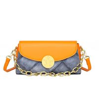 Women's Small All Seasons Pu Leather Color Block Streetwear Square Magnetic Buckle Shoulder Bag sku image 8