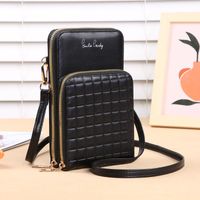 Women's All Seasons Pu Leather Solid Color Preppy Style Classic Style Square Zipper Phone Wallets sku image 2