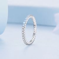 Casual Round Square Sterling Silver Zircon Rings In Bulk main image 1