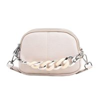 Women's Small All Seasons Pu Leather Solid Color Streetwear Chain Square Zipper Shoulder Bag sku image 2