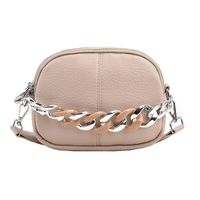 Women's Small All Seasons Pu Leather Solid Color Streetwear Chain Square Zipper Shoulder Bag sku image 3