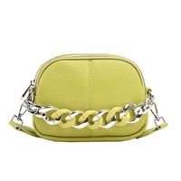 Women's Small All Seasons Pu Leather Solid Color Streetwear Chain Square Zipper Shoulder Bag sku image 4