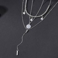 Ig Style Simple Style Round Star Alloy Beaded Women's Three Layer Necklace main image 5