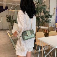 Women's Small Pu Leather Printing Vintage Style Square Flip Cover Shoulder Bag Crossbody Bag main image 5