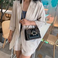 Women's Small Pu Leather Printing Vintage Style Square Flip Cover Shoulder Bag Crossbody Bag main image 3