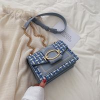 Women's Small Pu Leather Printing Vintage Style Square Flip Cover Shoulder Bag Crossbody Bag sku image 1