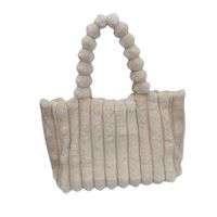 Women's Large Autumn&winter Plush Solid Color Basic Square Magnetic Buckle Shoulder Bag Tote Bag sku image 3