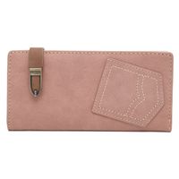 Mujeres Color Sólido Cuero Sintético Hebilla Carteras sku image 2