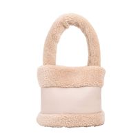 Women's Medium Autumn&winter Plush Solid Color Streetwear Bucket Magnetic Buckle Shoulder Bag Handbag sku image 3