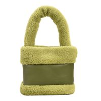 Women's Medium Autumn&winter Plush Solid Color Streetwear Bucket Magnetic Buckle Shoulder Bag Handbag sku image 5