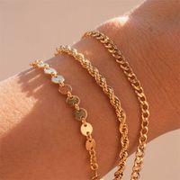 Lady Spiral Stripe Stainless Steel Plating Chain Bracelets main image 4