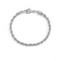 Dame Bande En Spirale Acier Inoxydable Placage Chaîne Bracelets sku image 1