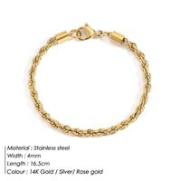 Lady Spiral Stripe Stainless Steel Plating Chain Bracelets sku image 3