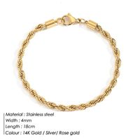 Lady Spiral Stripe Stainless Steel Plating Chain Bracelets sku image 5