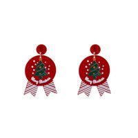 1 Pair Cartoon Style Christmas Tree Plating Arylic Drop Earrings main image 5
