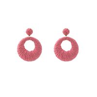 1 Pair Vacation Round Plating Alloy Raffia Drop Earrings main image 4