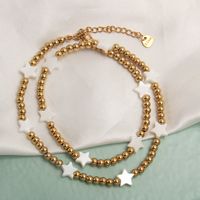 Vintage Style Star Heart Shape Butterfly Stainless Steel Shell Plating 18k Gold Plated Necklace main image 5