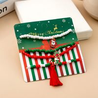 Cartoon Style Cartoon Character Alloy Resin Enamel Christmas Women's Bracelets sku image 1