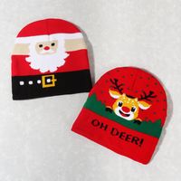 Unisex Cute Vintage Style Christmas Hat Christmas Tree Santa Claus Eaveless Wool Cap main image 5