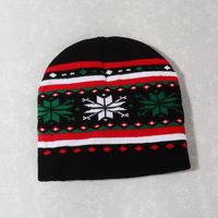 Unisex Cute Vintage Style Christmas Hat Christmas Tree Santa Claus Eaveless Wool Cap sku image 1